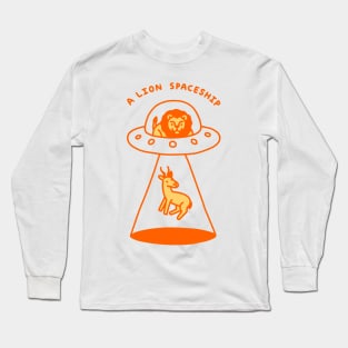 A Lion Spaceship Long Sleeve T-Shirt